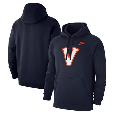 Sweat à capuche en polaire Nike Virginia Cavaliers Vintage Club pour homme, bleu marine