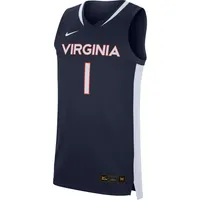 Maillot de basketball Virginia Cavaliers Replica Nike #1 pour Homme Bleu Marine