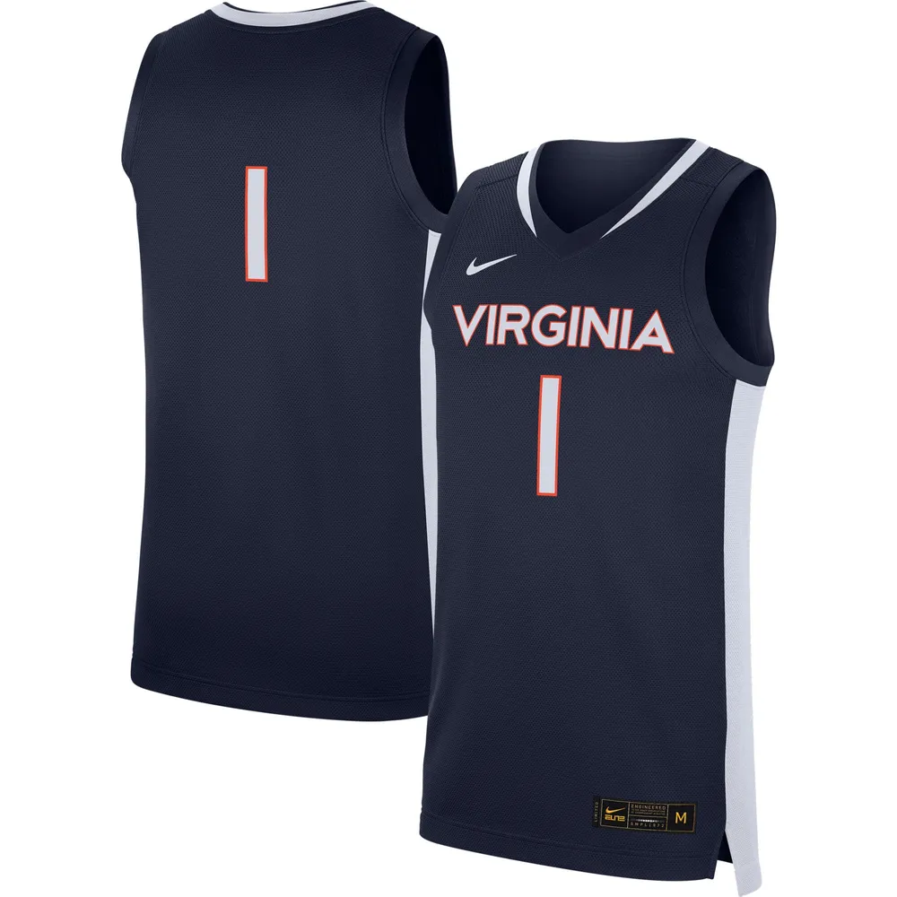 Maillot de basketball Virginia Cavaliers Replica Nike #1 pour Homme Bleu Marine