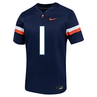 Men's Nike #1 Navy Virginia Cavaliers Untouchable Football Jersey