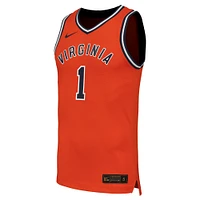 Men's Nike #1 Orange Virginia Cavaliers  Throwback Replica Basketball Jersey