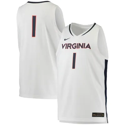 Youth ProSphere #1 White Virginia Cavaliers Baseball Jersey