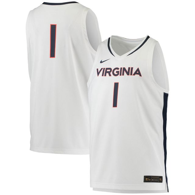 Maillot de basket-ball réplique Nike #1 des Virginia Cavaliers blanc pour homme