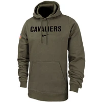 Men's Nike  Olive Virginia Cavaliers Military Pack Club Fleece Pullover Hoodie