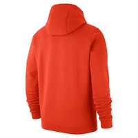 Sweat à capuche en polaire Nike Orange Virginia Cavaliers Logo Club pour homme