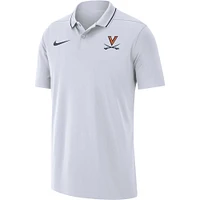 Polo Performance Nike Virginia Cavaliers Coaches pour Homme - Blanc