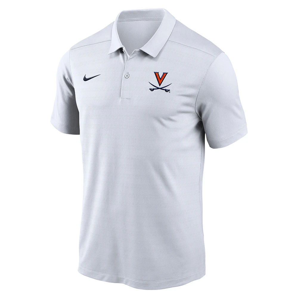 Polo Nike pour homme blanc Virginia Cavaliers 2024 Early Season Coaches Sideline