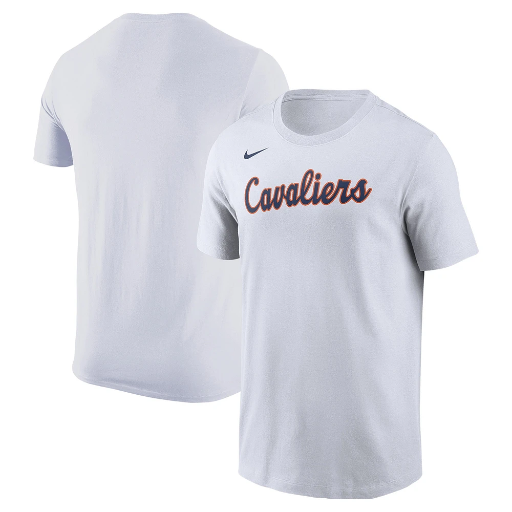 T-shirt Nike blanc avec logo Virginia Cavaliers pour homme