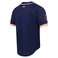 Men's Pro Standard Navy Virginia Cavaliers Mesh Full-Button Replica Baseball Jersey