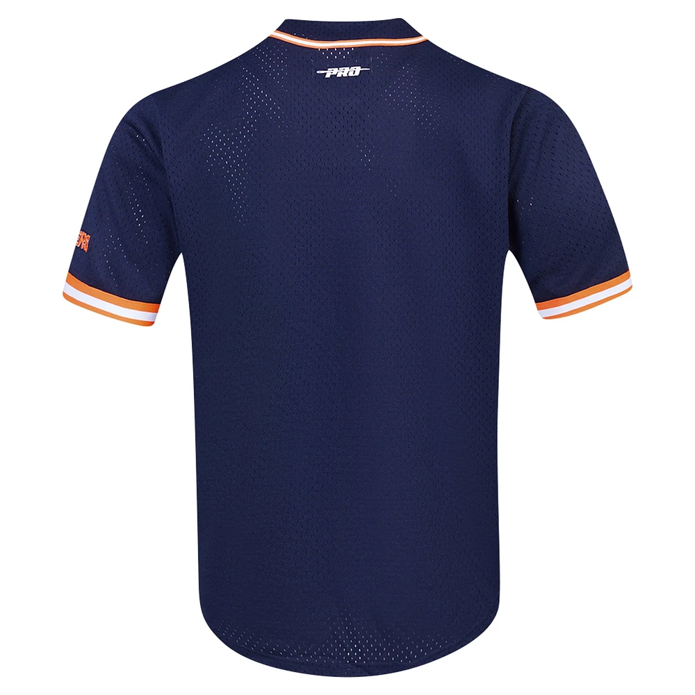 Men's Pro Standard Navy Virginia Cavaliers Mesh Full-Button Replica Baseball Jersey