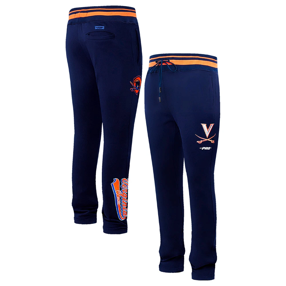 Pantalon de survêtement en molleton Pro Standard Navy Virginia Cavaliers Script Tail pour hommes