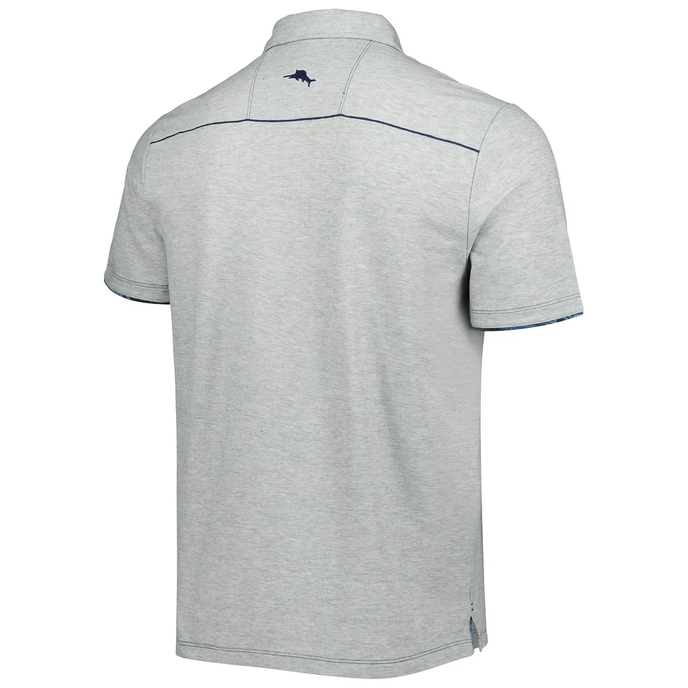 Men's Tommy Bahama Heathered Gray Virginia Cavaliers IslandZone Tailgater Polo