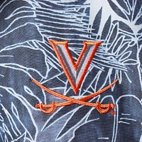 Men's Tommy Bahama Navy Virginia Cavaliers Coconut Point Playa Flora IslandZone Button-Up Shirt