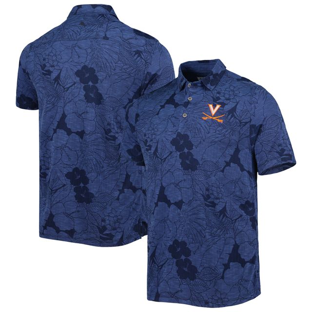 Polo Tommy Bahama bleu marine Virginia Cavaliers Miramar Blooms pour homme