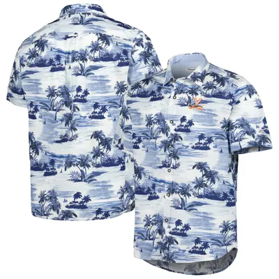 Virginia Cavaliers Tommy Bahama Tropical Horizons Button-Up Shirt - Navy