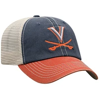 Men's Top of the World Navy Virginia Cavaliers Offroad Trucker Snapback Hat