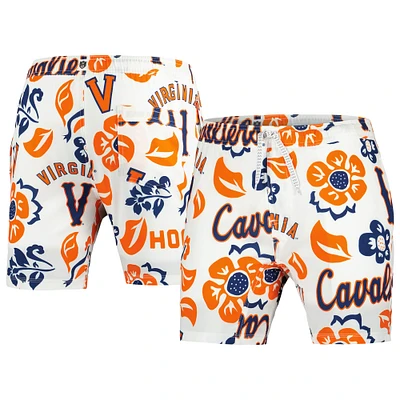 Maillot de bain Wes & Willy Virginia Cavaliers Vault Tech blanc pour homme