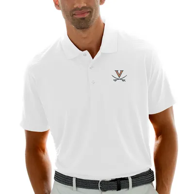 Virginia Cavaliers Textured Stripe Polo - White