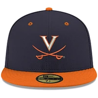 Casquette ajustée 59FIFTY Virginia Cavaliers New Era - Bleu marine