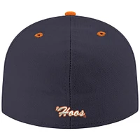 Casquette ajustée 59FIFTY Virginia Cavaliers New Era - Bleu marine