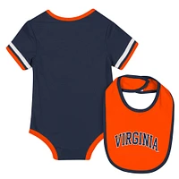 Newborn & Infant Colosseum  Navy Virginia Cavaliers Bodysuit Bib Set