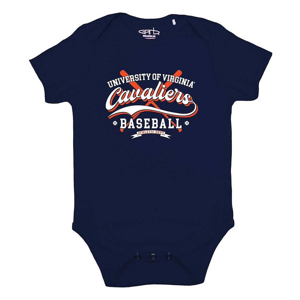 Newborn & Infant Garb Navy Virginia Cavaliers Otis Baseball Bodysuit