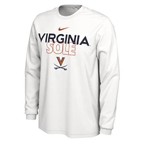 Nike  White Virginia Cavaliers 2023 On Court Bench Long Sleeve T-Shirt