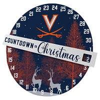 Panneau mural du compte à rebours des Pegasus Virginia Cavaliers jusqu'à Noël