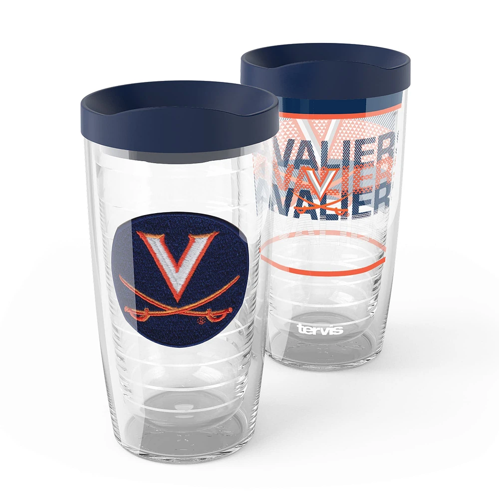 Tervis Virginia Cavaliers 2-Pack 16oz. Ensemble de gobelets concurrents et emblèmes