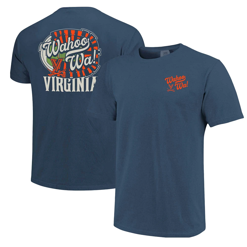 T-shirt unisexe marine Virginia Cavaliers Hyper Local Stadium Map Phrase