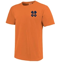 T-shirt unisexe orange en damier des Virginia Cavaliers Hyper Local Stadium