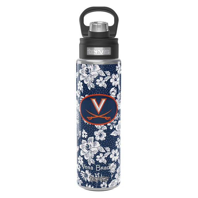 Vera Bradley x Tervis Virginia Cavaliers 24 oz. Bouteille à large ouverture avec couvercle de luxe