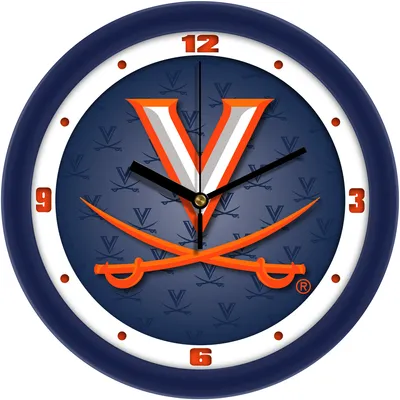 Virginia Cavaliers 11.5'' Suntime Premium Glass Face Dimension Wall Clock