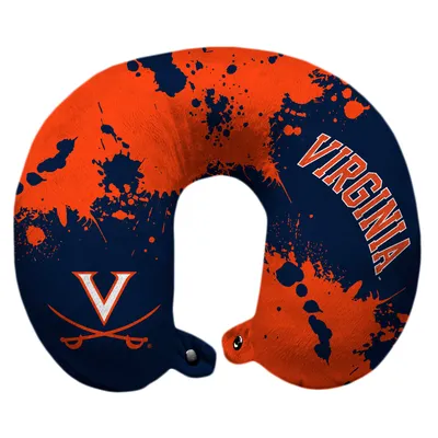 Virginia Cavaliers 12'' x 13'' Splatter Print Polyester Travel Pillow