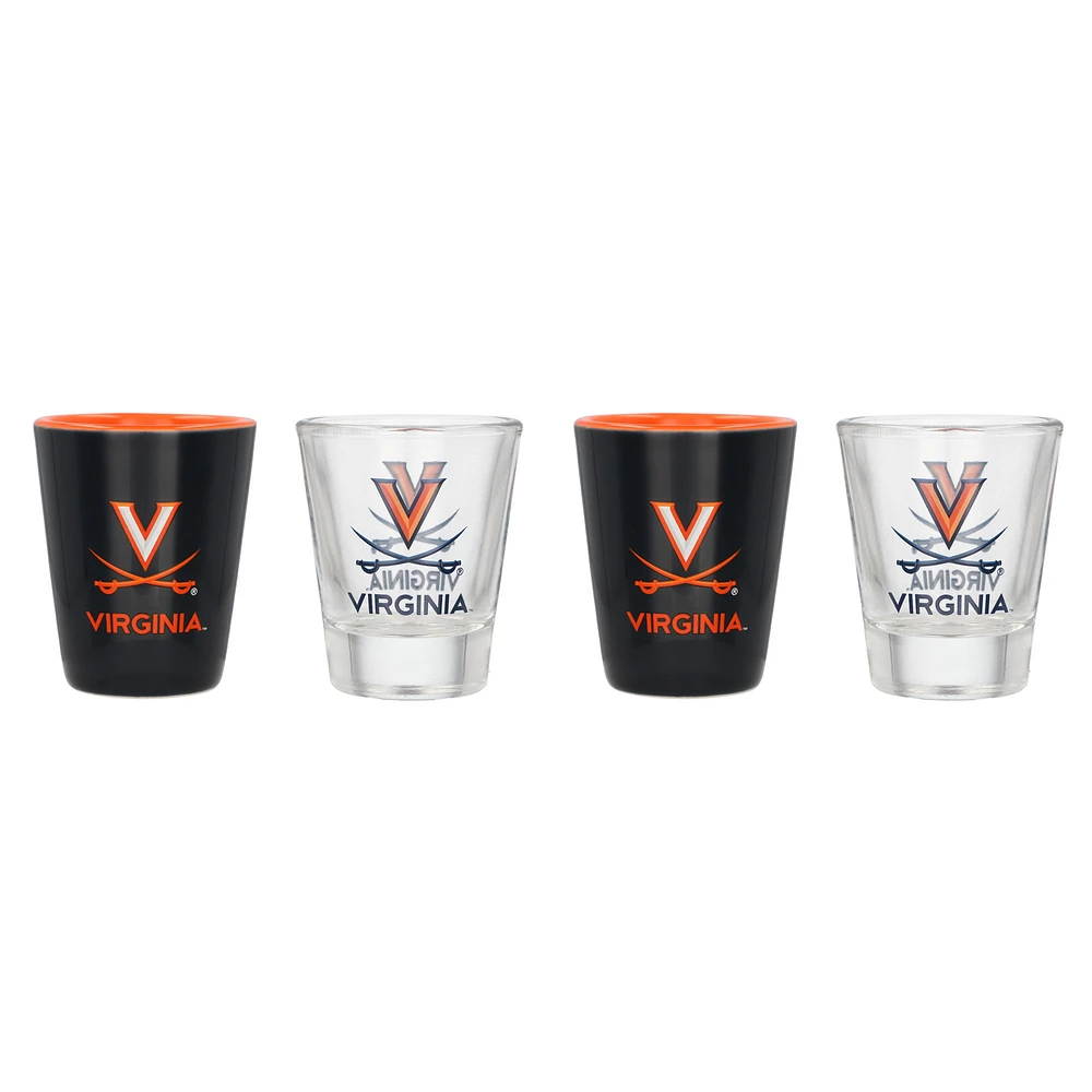 Virginia Cavaliers Four-Pack Shot Glass Set