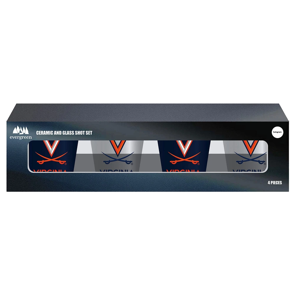 Virginia Cavaliers Four-Pack Shot Glass Set