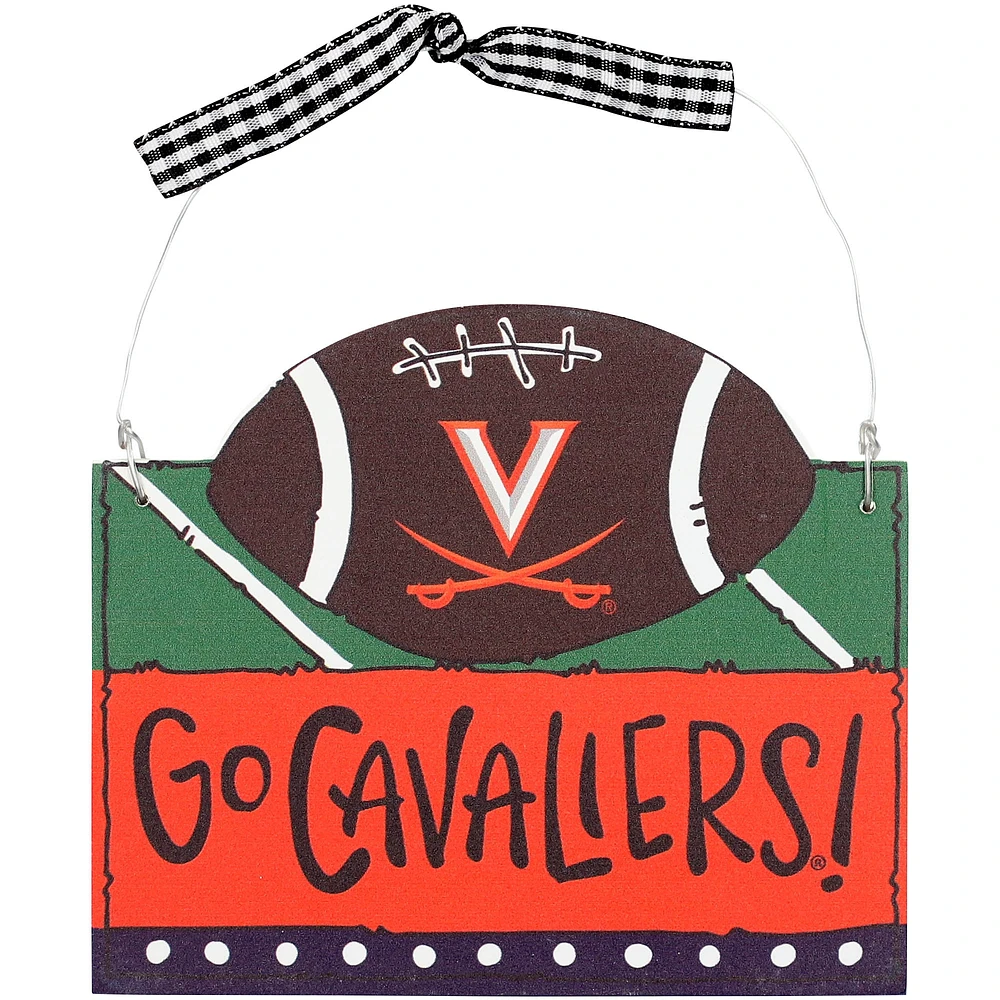 Ornement de football avec logo Virginia Cavaliers