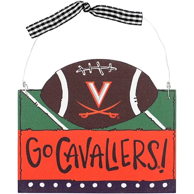 Virginia Cavaliers Logo Football Ornament