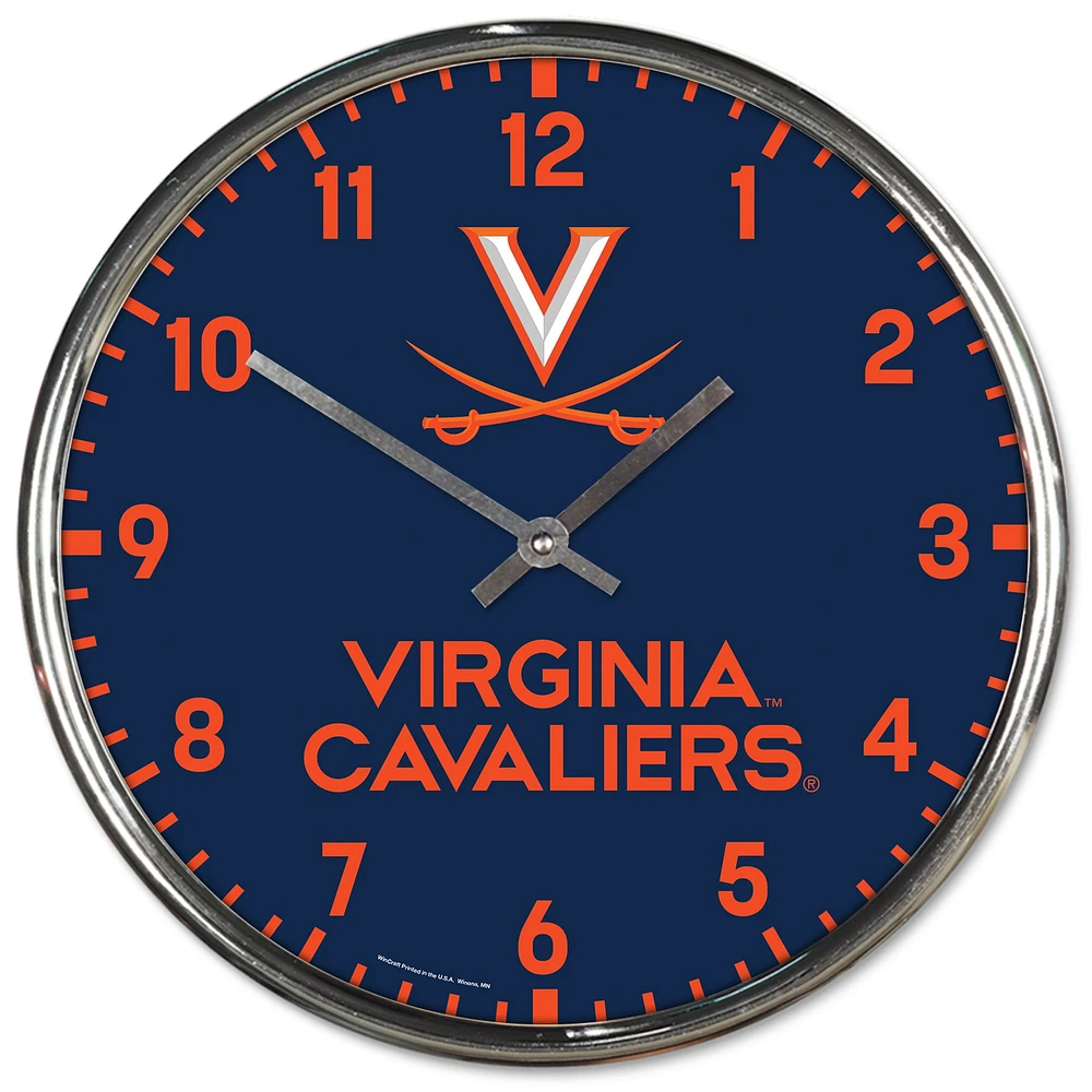 WinCraft Virginia Cavaliers Chrome Wall Clock