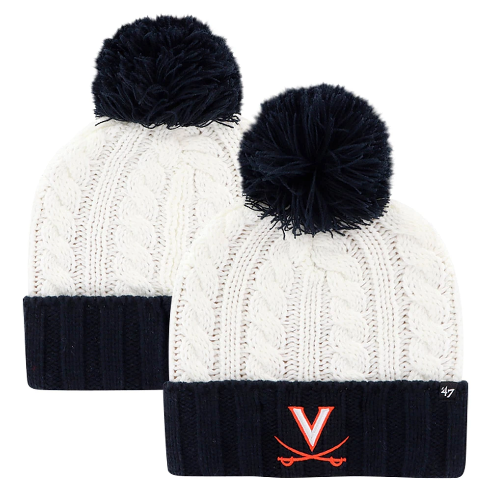 Bonnet en tricot à revers Fireside '47 pour femme avec pompon Virginia Cavaliers