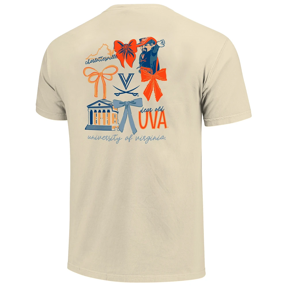 T-shirt Coquette Virginia Cavaliers pour femme, couleur crème, confort et couleurs