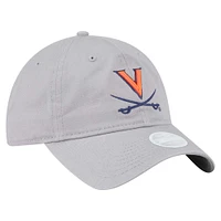 Casquette ajustable 9TWENTY pour femme avec logo des Virginia Cavaliers de New Era gris