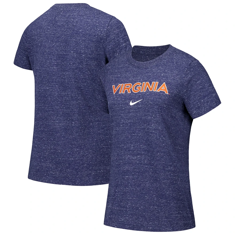 T-shirt avec Logo Nike pour femme, bleu marine chiné, Virginia Cavaliers, Varsity