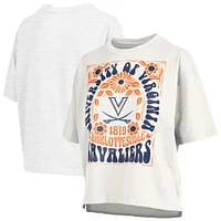 Women's Pressbox White Virginia Cavaliers Harmony Oversized T-Shirt