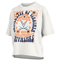 Women's Pressbox White Virginia Cavaliers Harmony Oversized T-Shirt