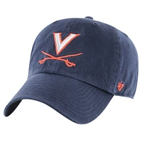 Casquette réglable Clean Up pour jeunes '47 Navy Virginia Cavaliers