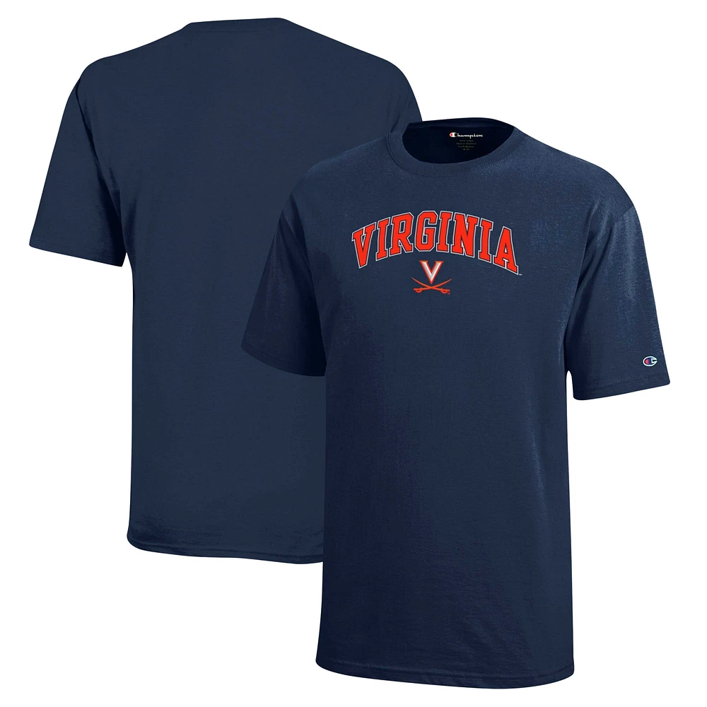 T-shirt avec logo en forme d'arc des Virginia Cavaliers de la jeunesse Champion Navy