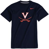 Youth Nike Navy Virginia Cavaliers Cotton Logo T-Shirt