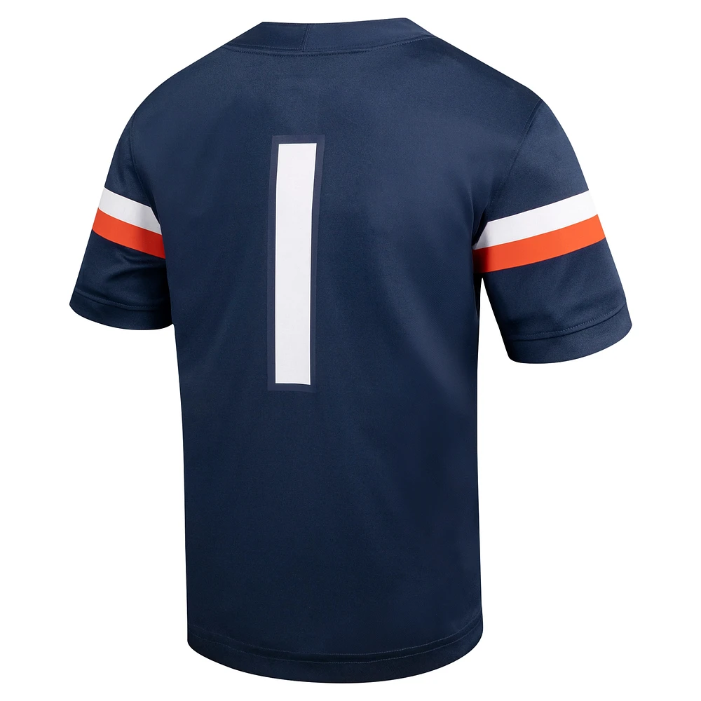 Maillot de football Nike #1 bleu marine Virginia Cavaliers Untouchable pour jeunes