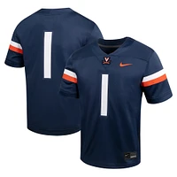 Youth Nike #1 Navy Virginia Cavaliers Untouchable Football Jersey